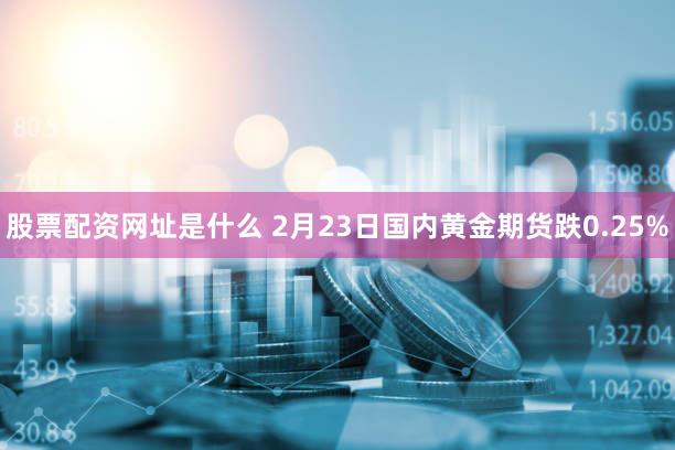 股票配资网址是什么 2月23日国内黄金期货跌0.25%