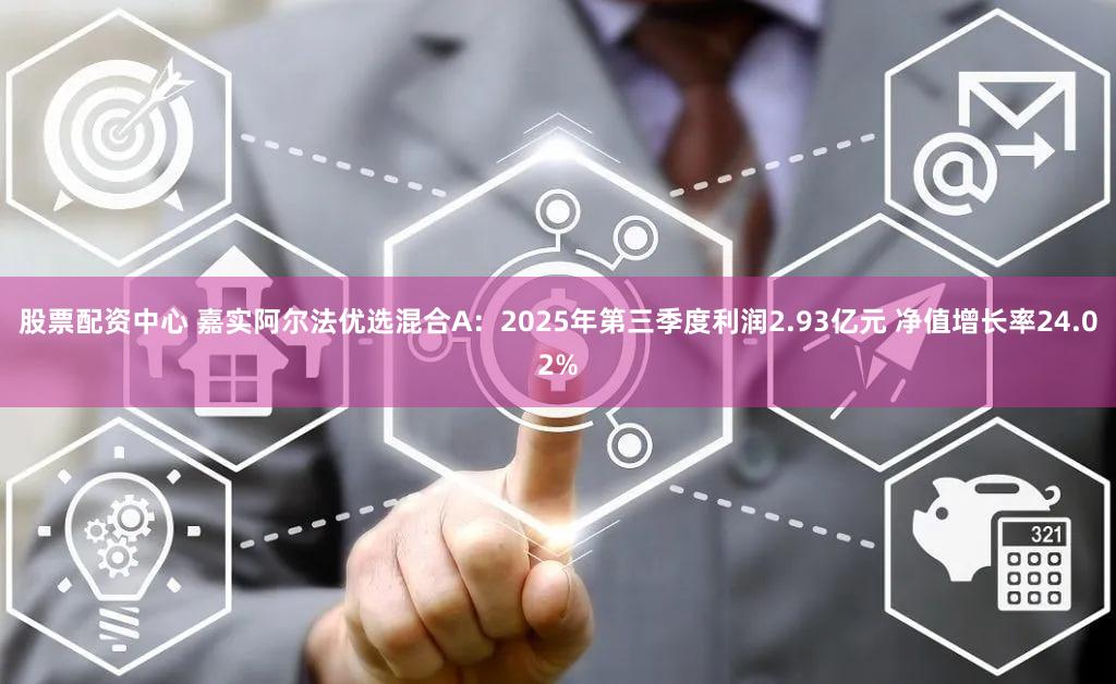 股票配资中心 嘉实阿尔法优选混合A：2025年第三季度利润2.93亿元 净值增长率24.02%